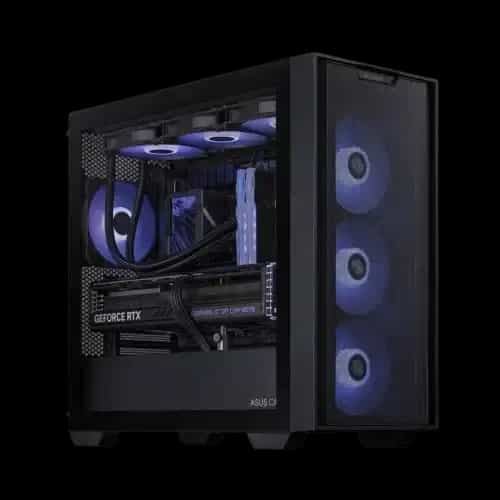asus a21 mid tower casing black full pc