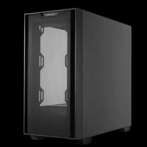 asus a21 mid tower casing black glass angled