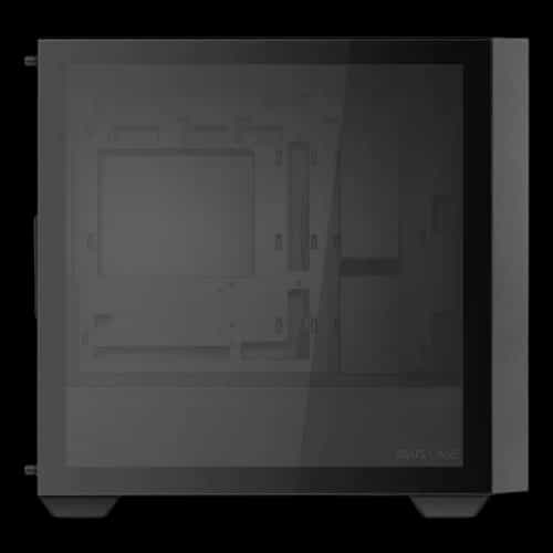 asus a21 mid tower casing black glass