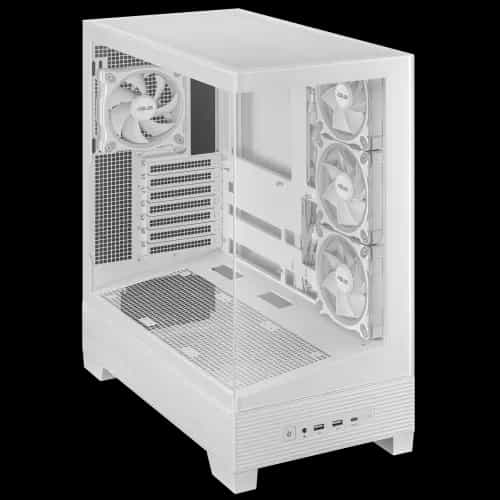 asus a31 plus atx mid tower gaming casing white 2