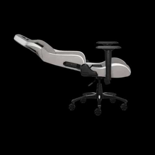 corsair t3 rush gaming chair gray white streteched