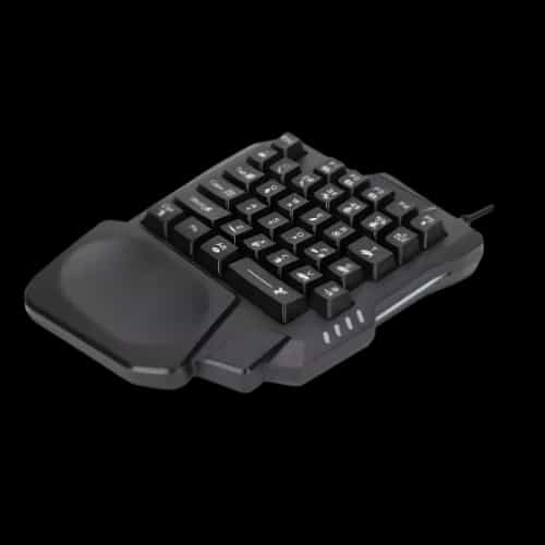 jedel k601 single hand rgb gaming keyboardangle