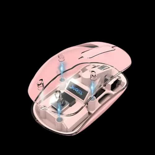 jedel wd131p wireless gaming mouse pink angle