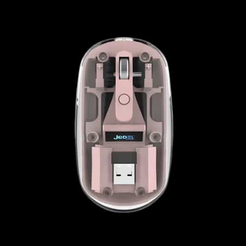 jedel wd131p wireless gaming mouse pink main