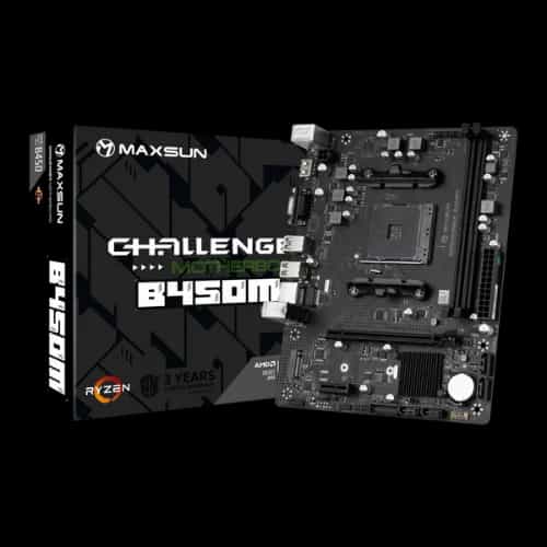 maxsun challenger b450m am4 m atx motherboard