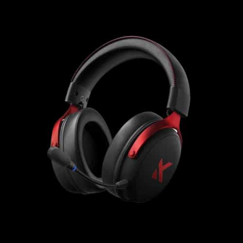 mchose v9 pro tri mode gaming headset black red