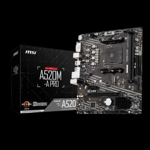 msi a520m a pro am4 amd micro atx motherboard