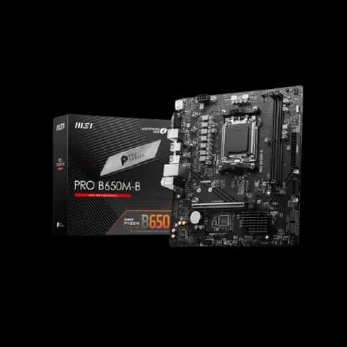 msi pro b650m b ddr5 amd am5 m atx motherboard