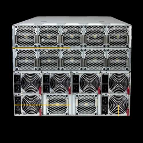 nvidia hgx b200 8 gpu superserver backside