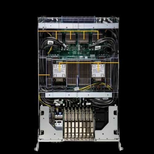 nvidia hgx b200 8 gpu superserver upper side