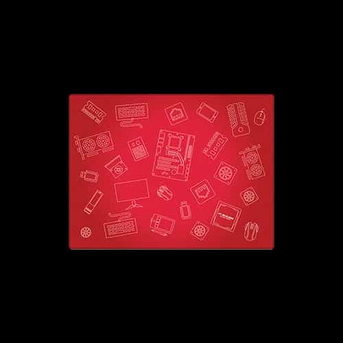 pcb base v2 red mouse pad