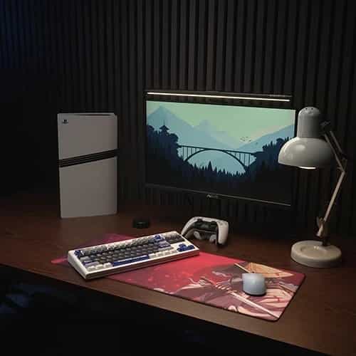 red samurai mouse pad gaming full setup 1