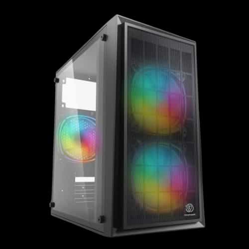 revenger fire mid tower rgb gaming case black 2