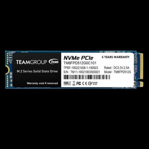 team mp33 pro 512gb m2 pcie gen3 nvme ssd