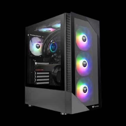 thermaltake view 200 tg argb mid tower chassis