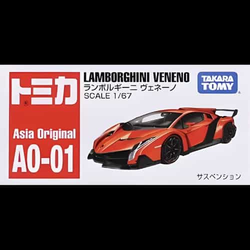 tomica no ao 01 lamborghini veneno car box