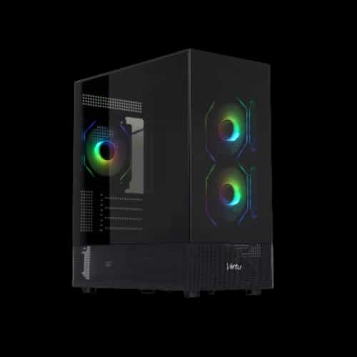 virtu h50w gold gaming case black