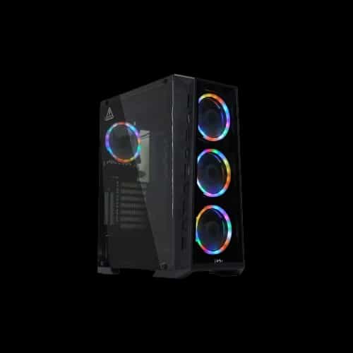 virtu mi2w argb gaming case black