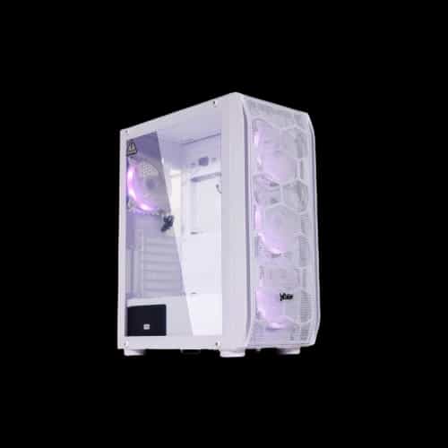 virtu y03 mesh atx tower gaming case white 3
