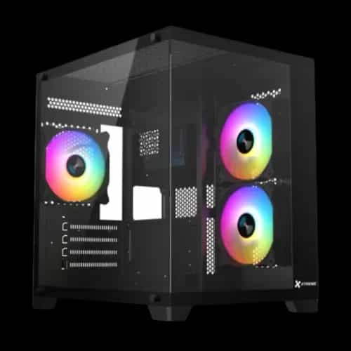 xtreme s270b argb mid tower casing with 5 argb fan