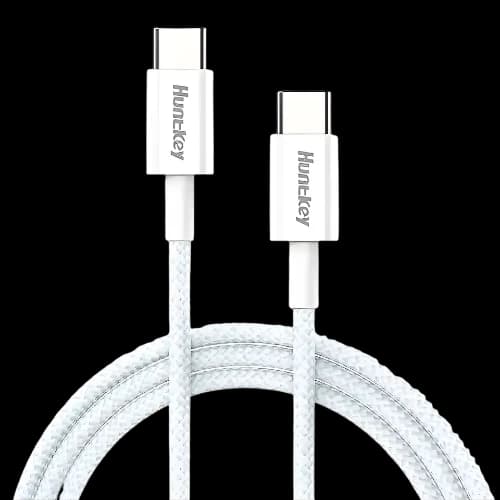 Huntkey 1.2m USB-C to USB-C Cable (White)