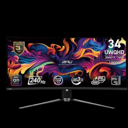 MSI MPG 341CQPX 34-inch 240Hz QD-OLED Curved Gaming Monitor