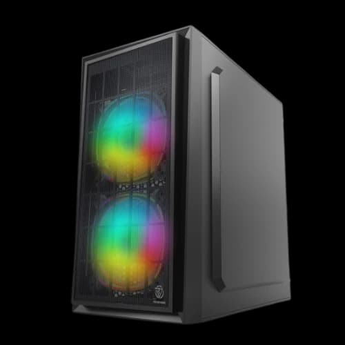 Revenger  FIRE Mid Tower RGB Gaming Case (Black)
