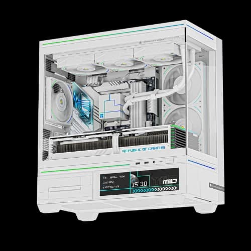 Thermalright TL-M10 VISION WHITE M-ATX Desktop Case With LCD Display