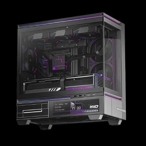 Thermalright TL-M10 VISION Desktop Casing (Black) with LCD Display