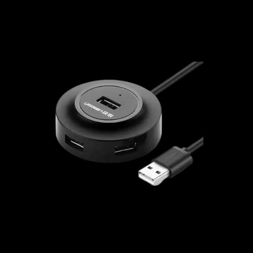 UGREEN CR106 USB 2.0 Hub 4 Ports 1M - Black