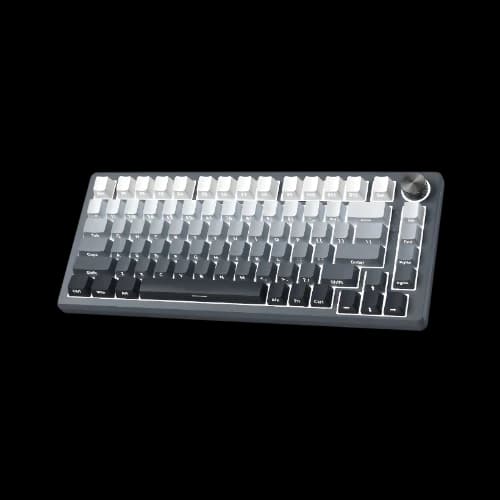ZIFRIEND RX75 Pro Tri Mode Mechanical Keyboard (Gradient-grey/Flowing Keycaps, Blue Switch)