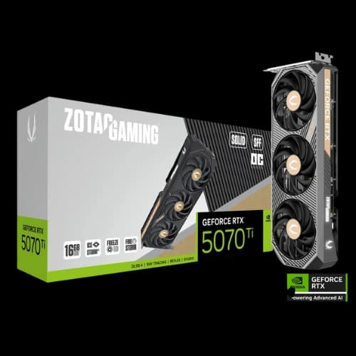 ZOTAC GAMING GeForce RTX 5070 TI SOLID SFF OC 16GB GDDR7 Graphics Card