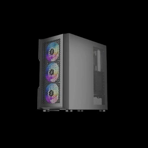 1stplayer t7 black argb gaming casing blackside