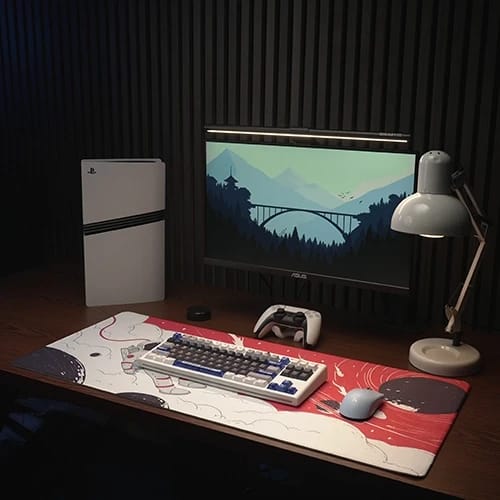 adrift space mouse pad full desk setup
