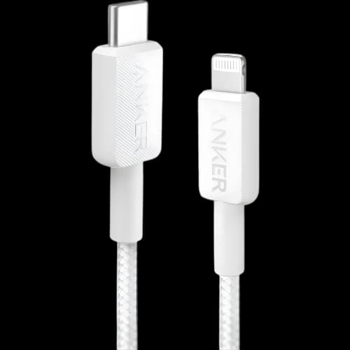 anker usb c to lightning 09m cable white main