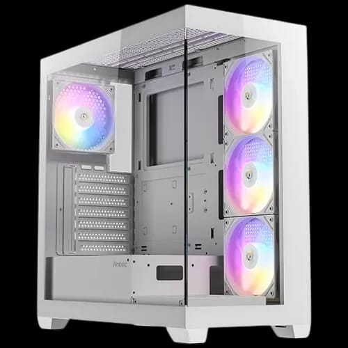 antec cx300 argb white mid tower gaming casing