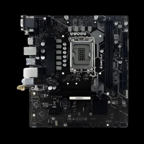 biostar b760mx2 e ddr5 intel motherboard front