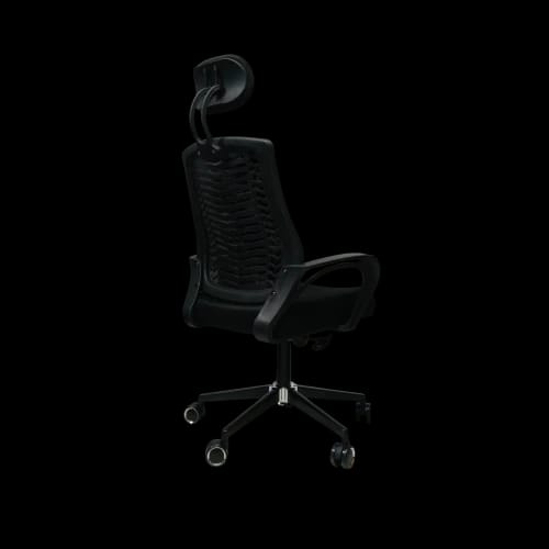 black mesh chair back view 1