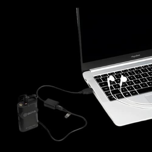 boya by ea2l usb sound adapterwith laptop