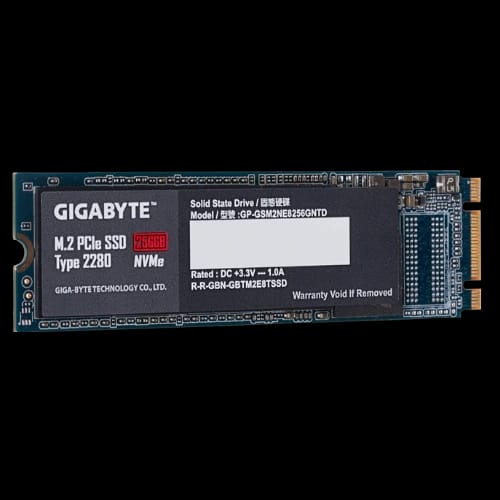 gigabyte 256gb nvme m2 ssd