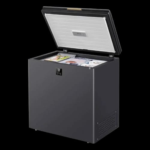 haier hcf 175sgel 142l chest freezer open