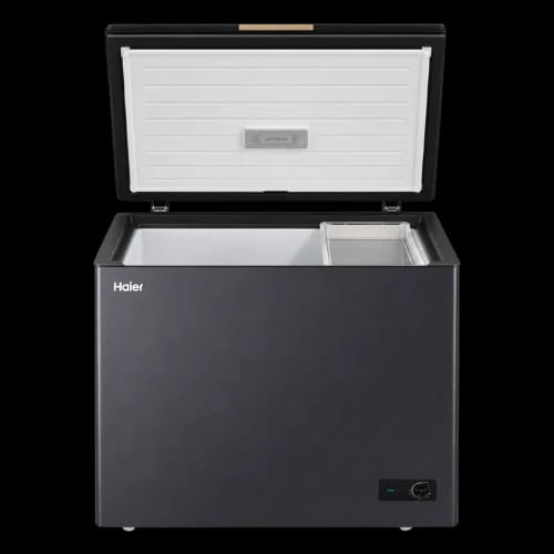 haier hcf 230sgml 200l chest freezer open