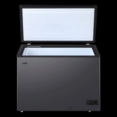haier hcf 340sm 301l chest freezer open