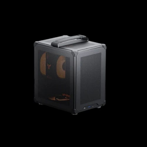 jonsbo c6 itx mesh mini itx pc case black angled