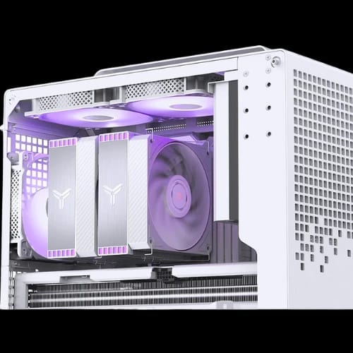 jonsbo hx6280 160mm cpu air cooler white installed