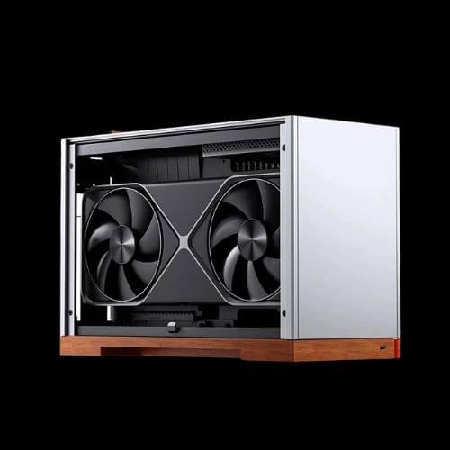 jonsbo t9 mini itx pc case silver with gpu