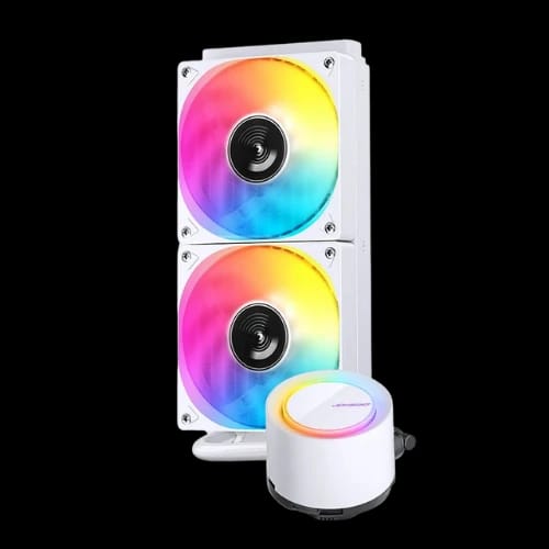 jonsbo tg 240 argb 240mm cpu cooler white vertical