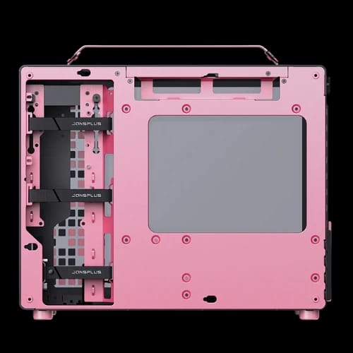 jonsbo z20 m atx gaming case pink black back