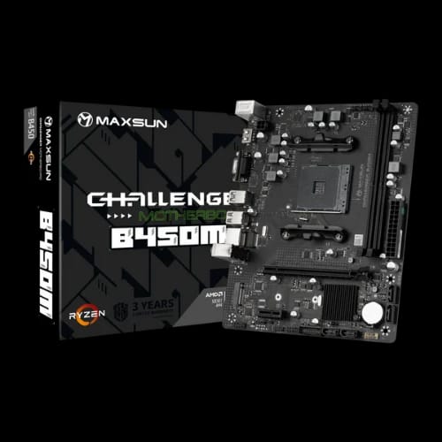maxsun challenger b450m am4 m atx motherboard