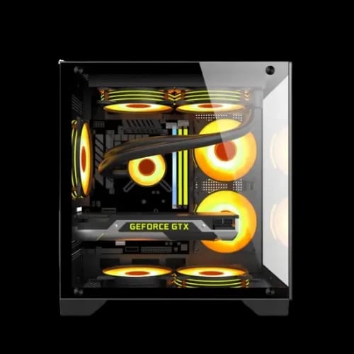 monarch mystery box x5 desktop gaming case black 3